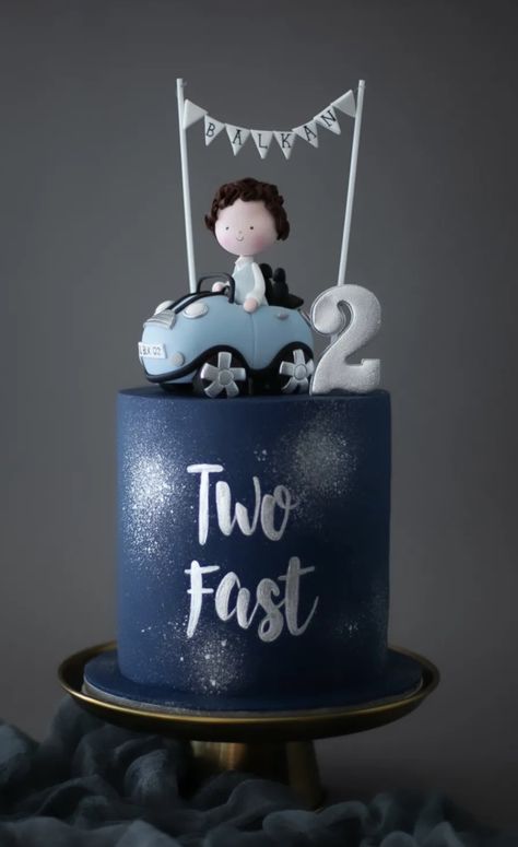 Toddler Birthday Ideas, 3rd Birthday Party Themes, 2nd Birthday Ideas, 2nd Birthday Cake Boy, Toddler Birthday Cakes, Cars Theme Cake, Cake Designs For Boy, Second Birthday Cakes, Baby Boy Birthday Cake