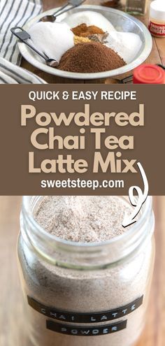 Chia Tea Latte Recipe, Chai Spice Recipe, Chai Tea Latte Recipe, Homemade Chai Tea, Chai Spice Mix, Chai Latte Recipe, Mix In A Jar, Homemade Dry Mixes, Chai Tea Recipe