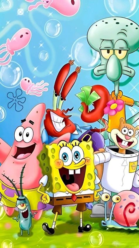 Spongebob Images, Spongebob Friends, Home Screen Wallpaper Hd, Spongebob Cartoon, Spongebob Birthday Party, Spongebob Drawings, Whatsapp Wallpaper Cute, Spongebob Birthday, Spongebob Wallpaper