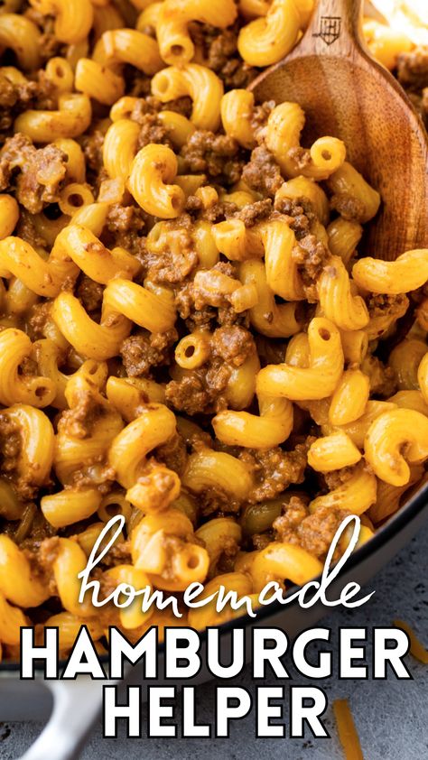 Hamburger Helper Recipe, Healthy Hamburger, Hamburger Helper Recipes, Beef Noodles, Easy Hamburger, Homemade Hamburger, Macaroni Recipes, Cozy Dinner, Homemade Hamburgers