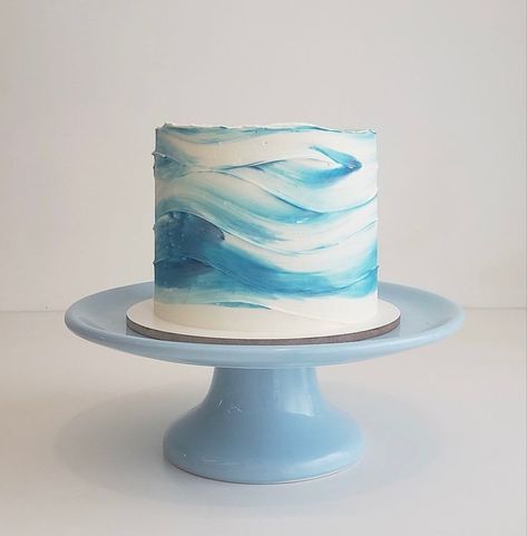 Ocean Smash Cake, Surf Cake Ideas, Sailboat Cake, Ocean Birthday Cakes, Surf Cake, Wave Cake, Cake Designs For Boy, 17 Birthday Cake, Ocean Cakes