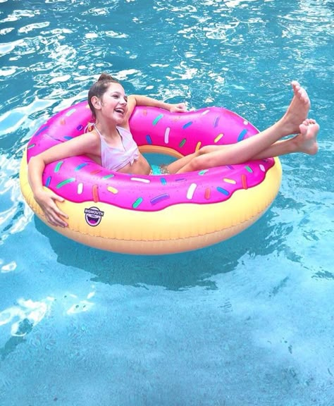 Pink donut pool float Sitting In Pool Float Reference, Annie Rose Cole, Donut Float, Donut Pool Float, Donut Pool, Giant Donut, Annie Rose, Pool Floaties, Pink Donut