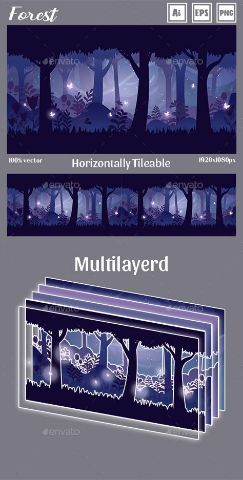 Loopable Game Background Forest Gris Background Game, Platformer Game Background, Top Down 2d Game, Video Game Design Ideas, Pixel Art Forest Background, 2d Games Ideas, 2d Game Concept Art, Pixel Art Game Design, Video Game Loading Screen