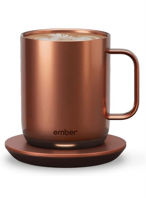 Ember Temperature Control Smart Mug 2, 10 Oz, App-Controlled Heated Coffee Mug with 80 Min Battery Life and Improved Design, Copper Bronze Anniversary Gifts, Bronze Anniversary, Bronze Gifts, Sharpie Mug, Stylish Alphabets, Life App, Mens Anniversary Gifts, App Control, Gift Ideas For Men