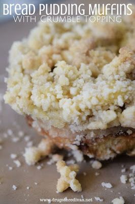 Funtastic Friday Link Party #349 Bread Pudding Muffins, Crumble Topping Recipe, Muffins With Crumble Topping, Muffin Stand, Recipe For Bread, Cinnamon Raisin Bagel, Sugar Bread, Cinnamon Raisin Bread, Leftover Bread