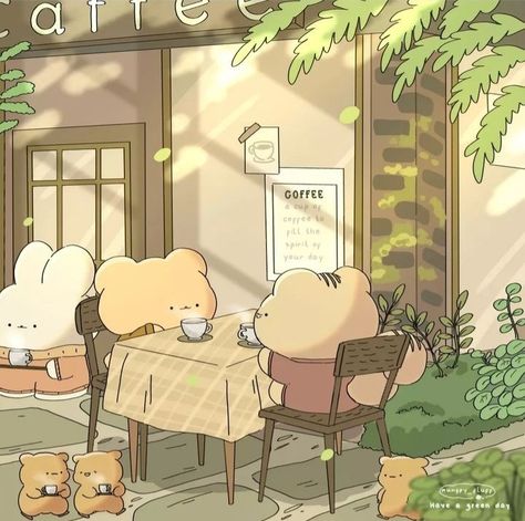 Lofi Drawings, Brown Kawaii, Iphone Background Inspiration, Kawaii Cat Drawing, Bear Drawing, Wallpaper Disney, Cute Tumblr Wallpaper, Cute Stuff, Cute Doodles Drawings