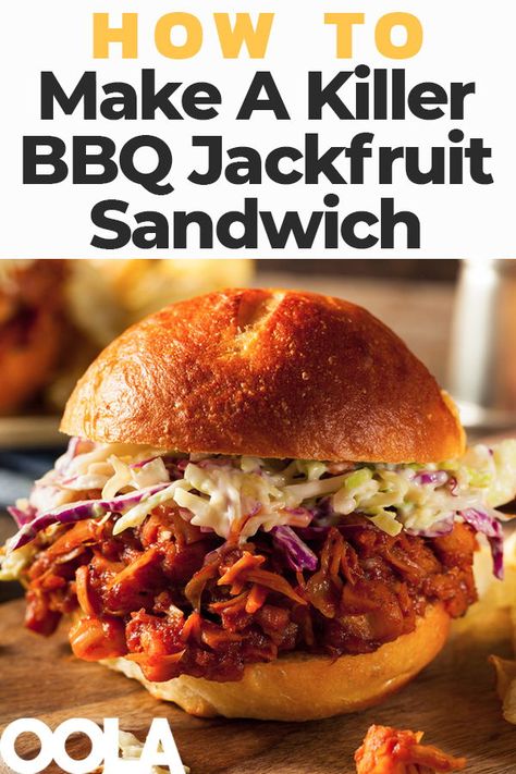 Sandwich Appetizers, Jackfruit Pulled Pork, Jackfruit Sandwich, Vegan Jackfruit, Jack Fruit, Bbq Jackfruit, Jackfruit Recipes, Vegan Bbq, Vegan Sandwich