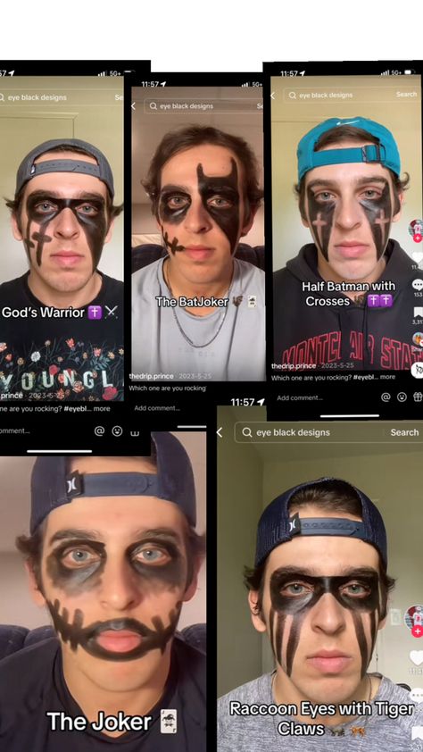 Eyeblack Ideas, Eye Black Designs, Warrior 3, Which One Are You, Eye Black