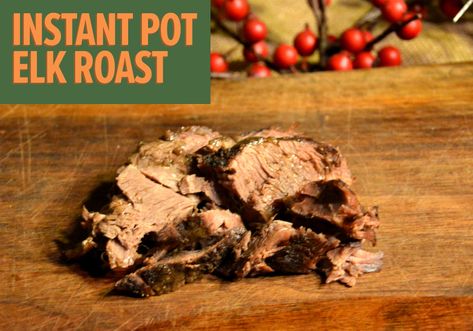 Typically served with potatoes and carrots, this elk roast recipe is very versatile and can be made in a crockpot, pressure cooker, or braised in the oven. Instant Pot Elk Recipes, Elk Roast In Crockpot, Elk Roast Recipe Crockpot, Instant Pot Deer Roast, Elk Roast Recipe Oven, Elk Chuck Roast Recipe, Elk Roast Instant Pot, Instant Pot Elk Roast, Elk Roast Crock Pot