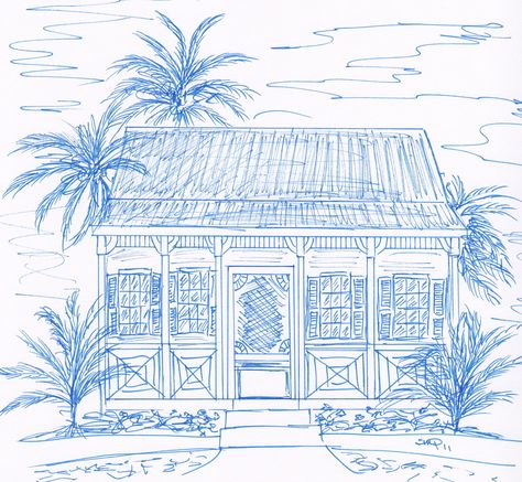 cottage Cuba House, Caribbean Houses, Case Creole, Caribbean Vibes, Cayman Brac, Island Tattoo, Caribbean Homes, Cayman Island, Western Caribbean