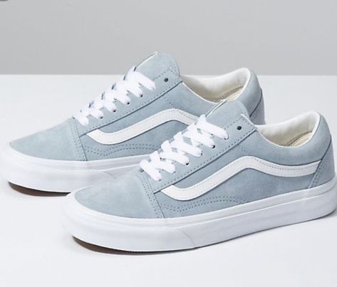 Vans Shoes Women Outfit, Vans Outfit Womens, Vans Shoes Outfit, Light Blue Vans, Girls Shoes Teenage, Vans Shoes Fashion, Vans Shoes Women, Shoes Heels Stilettos, Boots 2020