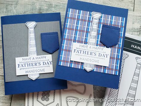 Stampin Up Handsomely Suited Makes The Best Cards For Men! Handsomely Suited Cards, Cards For Men, Free Stamps, Suit Tie, Dads Favorite, Have A Happy Day, With My Friends, Father's Day Card, Stamping Techniques