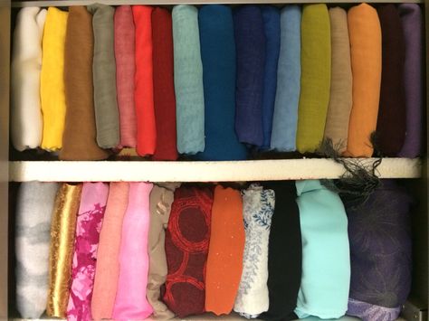 How to organize your tudung/hijab/shawls in your drawer. How To Organize, Drawers