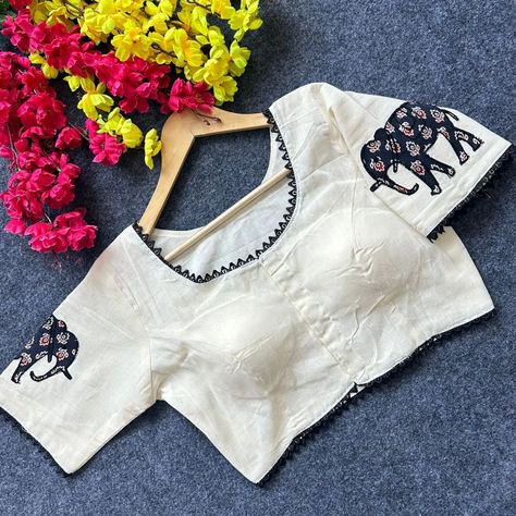 Price__750 free shipping *Pure Khadi Cotton Blouse* *Size :- 38 With Margin Upto 42* *Sleeves :- 11 Inch* *Height :- 15 Inch* *Fabric :- Pure Khadi Cotton* *Inner :- Pure Khadi Cotton* *Work :- Ajrak Patch Work (Cotton Fabric)* *Padded :- Yes* *Open :- Front Open With Hook* (Pure Khadi Cotton blouse With same fabric Inner. Patch Work, Lace Work and Wooden Button) Cotton Blouses, Front Open, Cotton Fabric, Pure Products, Lace, Fabric