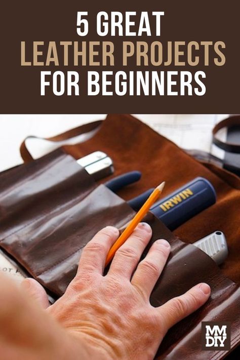 5 Great Leather Projects for Beginners Diy Leather Working, Diy Cookbook, Leather Working Projects, Awesome Woodworking Ideas, Leather Tutorial, Leather Working Patterns, Diy Leather Projects, Leather Craft Projects, Diy Leather Bag