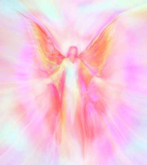 Pink angle Archangel Metatron, I Believe In Angels, Archangel Raphael, Angel Prayers, Angel Artwork, Archangel Gabriel, Angelic Realm, Energy Art, Spiritual Artwork