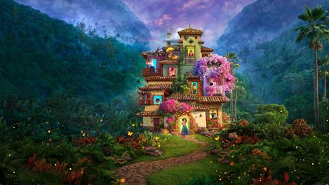 Encanto Wallpaper, Magical House, Disney Background, Walt Disney Animation Studios, Walt Disney Animation, Movie Wallpapers, Stunning Wallpapers, 4k Background, Wallpaper Decor