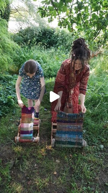 Lea and Elfie on Instagram: "Me and Elfie finished our weaving at the same time, here are our weavings coming off the rigid heddle looms 🌙🌿🌼🌾🍃 @leaandelfie #rigidheddleweaving #rigidheddlelooms #handweaversofinstagram #weaversofinstagram #rigidheddleloomweaving #handwovenscarf #handwovenshawl #wovenbyhand #heritagecraft" Rigid Heddle Loom, Saori Weaving, Handwoven Shawls, Rigid Heddle Weaving, Heddle Loom, Heritage Crafts, Handwoven Scarf, June 19, Loom Weaving