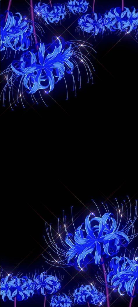 Blue Spider Lily Wallpaper, Blue Spider Lily, Whats Wallpaper, Black And Blue Wallpaper, Japanese Wallpaper Iphone, Lily Wallpaper, Red Spider Lily, Spider Lily, Wallpaper Flowers