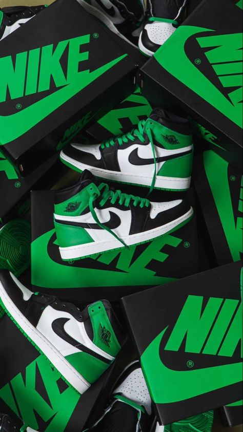 #fashion #jordan #jordan1 #style #hype #green #hypebeast #sneakers Jordan 1 Wallpaper, Lucky Green Jordan 1, Hypebeast Shoes, Jordan 1 Green, Jordan Shoes Wallpaper, Hypebeast Sneakers, Jordan Logo Wallpaper, Green Jordans, Basketball Uniforms Design