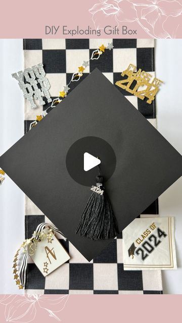 Jennifer Whitney on Instagram: "Let’s make a DIY exploding gift box for graduates all with items from @michaelsstores.

👩🏼‍🎓First you’ll slice all 4 corners of the 3 different sized boxes.

👩🏽‍🎓Next you’ll attach your items with double sided tape. I love that Michaels has #everythingtocreateanything from the craft supplies, to candy, trading cards, gift cards and more!

👨🏼‍🎓You will attach each box at the center using hot glue. Repeat with each layer until complete.

👨🏿‍🎓I added some paper shreds, a small toy and money rolled up like diplomas to the smallest box. 

🧑🏻‍🎓Fold in the sides and top with the lid to each box. 

🎓Lastly- I added card stock and a tassel to give it that graduation cap look! 

🔗comment GRAD and I’ll send you a link to everything I used! 

Follow @mi Exploding Gift Box, Graduation Money Gifts, Diy Graduation Gifts, Graduation Money, Money Gifts, Graduation Diy, Diy Gift Box, Grad Gifts, Money Gift