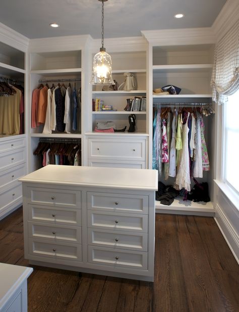 If space allows, I like the dresser island. Small Master Closet, Small Closet Storage, Diy Closet Storage, Master Closet Design, Master Closet Organization, Closet Island, Bedroom Closet Storage, Organization Closet, Walking Closet