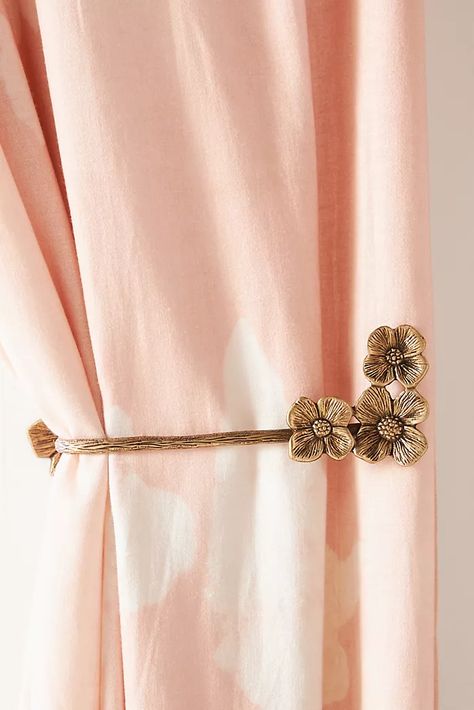 Curtain Hardware | Rods & Tiebacks | Anthropologie UK Unique Hardware, Unique Curtains, Double Rod Curtains, Hardware Pulls, Curtain Hardware, Floral Curtains, Curtain Ties, Velvet Curtains, Curtain Tie Backs