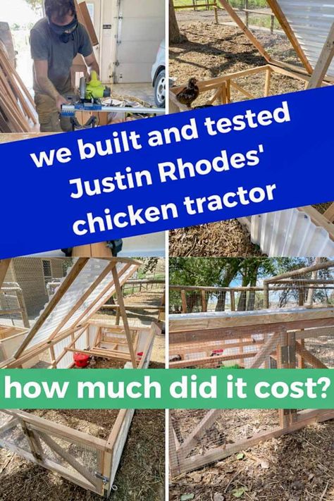 we built Justin Rhodes’ chicken tractor. here’s how much it cost. - Arda Acres Justin Rhodes, Tractor Design, Chicken Tractor, Chicken Farming, Backyard Chicken Farming, Diy Mobile, Chicken Diy, Chicken Farm, Chickens Backyard