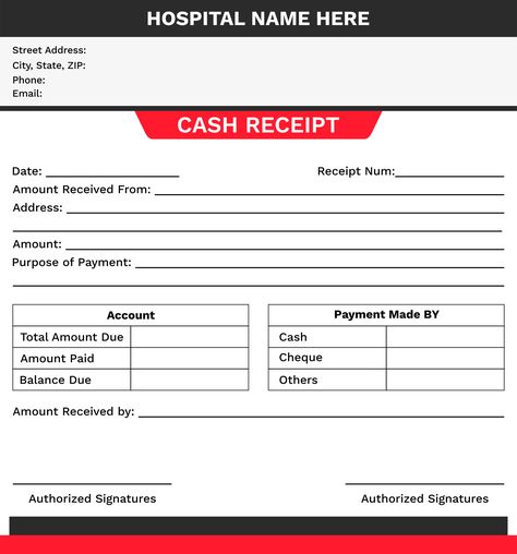 Printable Cash Receipt Template Hospital Receipt, Fedex Shipping Receipt, Bank Receipt, Cash Receipt Template, Bank Proof, Shipping Receipt, Money Receipt, Printable Receipt, Business Receipt