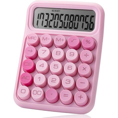 Mechanical Switch Calculator, 12 Digits, Large LCD Display, Pink Calculator Big Buttons, Mechanical Calculator, Calculators Desktop Calculator, Cute Calculator, Aesthetic Calculator Pink Preppy Calculator, Calculator Aesthetic, Aesthetic Calculator, Pink Calculator, Cute Calculator, Middle School Supplies, Mechanical Calculator, Scientific Calculators, Tiny Room