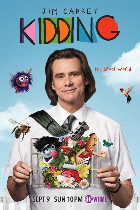 Kidding (2018-2020) Jim Carrey Movies, Character Costume Ideas, Pablo Schreiber, Tv Poster, Childrens Tv, Melissa Mcbride, Patrick Dempsey, Jeffrey Dean Morgan, Jim Carrey