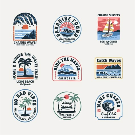 @cddesign.shop • Instagram photos and videos Tropical Graphic Tee, Logo Design Travel, Beach Graphic Design, Long Beach Waves, Surf California, Retro Surf Art, Summer Graphics, Waves Sunset, Surf Stickers