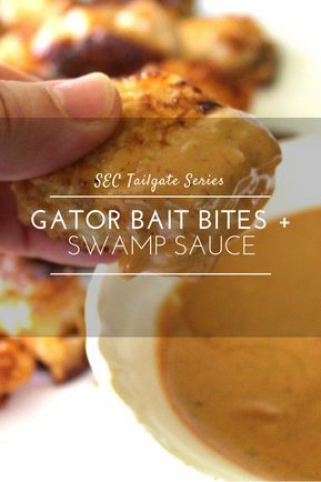 Gator Bites Recipe, Swamp Sauce, Gator Recipe, Pappadeaux Recipe, Florida Food, Tailgating Recipes, Tailgate Food, Chicken Bites, Cajun Recipes