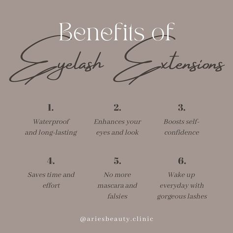 Want all the benefits and none of the work? ✨HELLO LASH EXTENSIONS✨ These are some of my favourite reasons why I love my lashes done - what are yours? Comment below and share with us🤍 #lashes #lashesaustralia #lashesbrisbane #lashextensions #eyelashes #lashartist #lashboss #lashtech #lashaddict #lashart #beauty #aries Lash Extensions Benefits, Lash Extension Benefits, Lash Policy, Lashes Done, Eyelash Technician, Eyelash Extentions, Lashes Beauty, Lash Artist, Lash Extensions