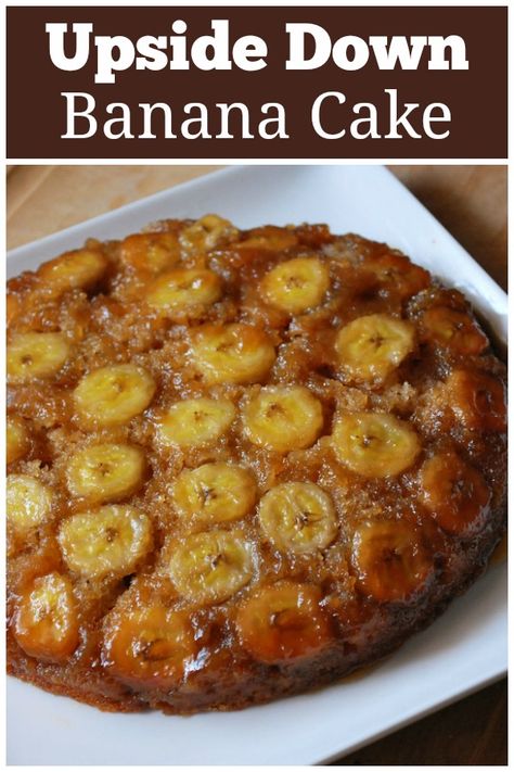 Banana Upside Down Cake Recipe, Thai Cake, Upside Down Banana Cake, Banana Upside Down Cake, Fake Ginger, Cheesecake Oreo, Homemade Strawberry Sauce, Moist Vanilla Cake, Cake Muffins