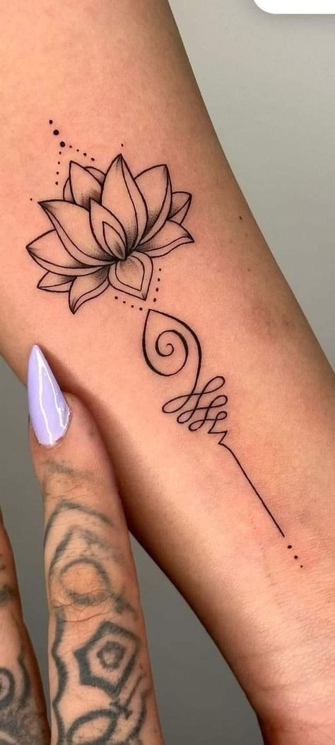 Small Detail Tattoo, Back Lotus Tattoo Women, Lotus Flower And Breathe Symbol Tattoo, Hair Line Tattoos For Women, Lotus Flower Hand Tattoos For Women, Tattoo Ideas Female Medium Size, Dainty Lotus Flower Tattoo, Small Wrist Tattoos For Women Meaningful, Lotus Wrist Tattoos For Women