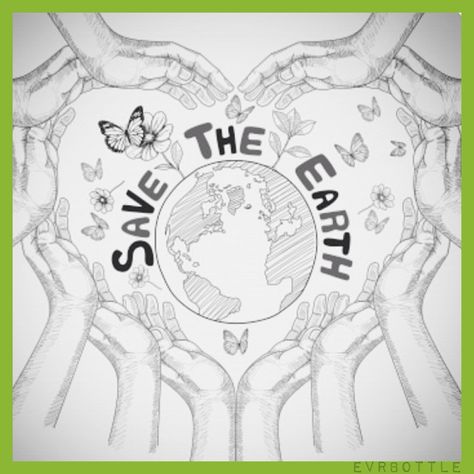 ✌️it's in our hands, do your part be present . Follow facebook.com/EVRBOTTLE Earth Day For Kids, Save Earth Posters, Hands Sketch, Save Earth Drawing, Earth Day Drawing, Earth Day Posters, Planet Drawing, Save Mother Earth, Earth Drawings