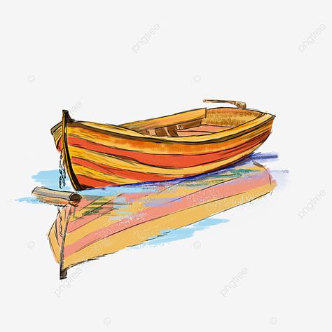 Boat In The Sea Drawing, Canoe Sketch, Fishing Boat Drawing, Canoe Drawing, Canoe Illustration, Boats Drawing, Boat Clipart, Boat Png, Boat Images