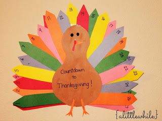 Thanksgiving Calendar, Countdown For Kids, Thanksgiving Countdown, Paper Turkey, Recipes Holiday, Kids Fall Crafts, Calendar Craft, Diy Thanksgiving, Thanksgiving Traditions