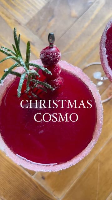 Christmas Cosmos Recipe, Christmas Cosmo, Cheese Gal, Big Cocktail, Xmas Cocktails, Pure Cranberry Juice, Belvedere Vodka, Vince Guaraldi, Christmas Drinks Alcohol