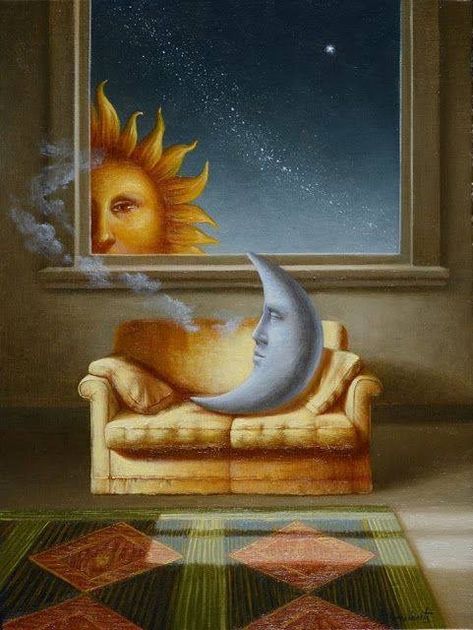 Moon Faces, Surealism Art, Arte Peculiar, Vintage Moon, Evening Light, Celestial Art, Desenho Tattoo, Arte Inspo, Hippie Art