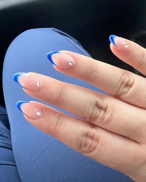 acrylic nails | blue | genstone Blue Sweet 16 Nails, Acrylic Nails Blue, Sweet 16 Nails, 16 Nails, Blue Sweet 16, Royal Blue Nails, Nails Blue, Sweet 16 Parties, Nails Acrylic