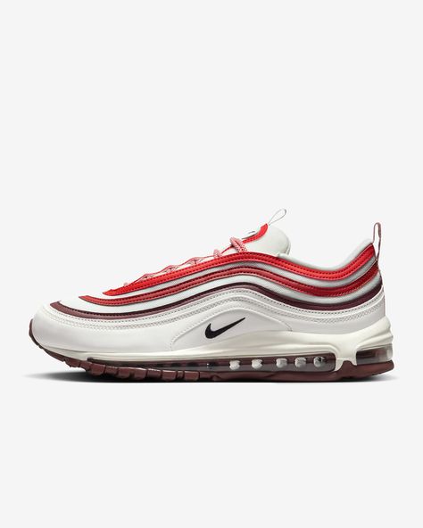 Red Running Shoes, Air Max 97s, Red Black Style, Team Red, White Dragon, Red Dragon, Nike Air Max 97, Jordan Shoes, New Shoes