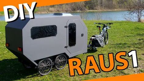 Bike Camper Trailer, Bike Camper, Diy Electric Car, Adult Tricycle, Bicycle Trailer, Bike Camping, Bike Trailer, Skateboard Design, Teardrop Trailer