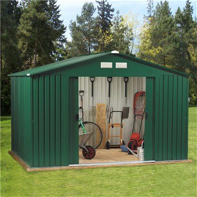 BillyOh Complete Clifton Premium Metal Sheds Studio Seni, Metal Shed Roof, Garden Shed Kits, Shed Makeover, Roof Storage, Apex Roof, Simple Shed, Garden Tool Shed, Sheds For Sale