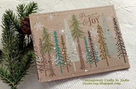 Joy Christmas Card, Papertrey Ink Cards, Joy Christmas, Peace And Joy, Nature Card, Diy Christmas Cards, Papertrey Ink, Christmas Card Design, Winter Cards