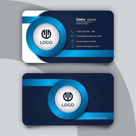 Graphic Design Visiting Card, Visiting Card Background Graphic Design, Visiting Cards Design Business, Visiting Cards Design Creative, Company Business Card Design, Id Card Design Template, Visiting Cards Design, Blue Business Card Design, Business Card Design Ideas