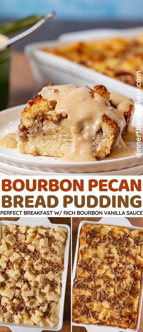 Pecan Bread Pudding Recipe, Bourbon Desserts, Whiskey Bread Pudding, Cajun Dinner, Praline Bread Pudding, Bourbon Dessert, Bourbon Bread, Bourbon Bread Pudding, Pecan Bread Pudding