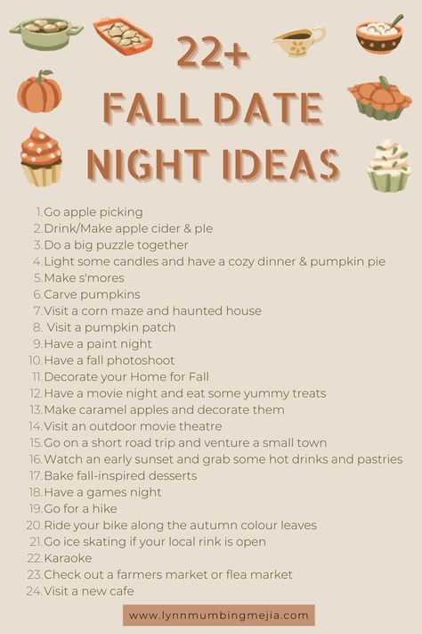 Fall Date Night Ideas, Things To Do With Your Boyfriend, Creative Date Night Ideas, Date Night Jar, Fall Date Night, Romantic Date Night Ideas, Fall Dates, Couple Activities, Creative Dates