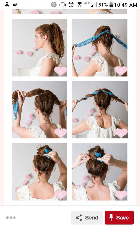 Hair Scarf Bun, Bandana Bun, Naturally Hairstyles, Scarf Bun, Hair Scarf Styles, Bangs Curly, Two Braids, Hair Bangs, Peinados Fáciles Para Cabello Corto